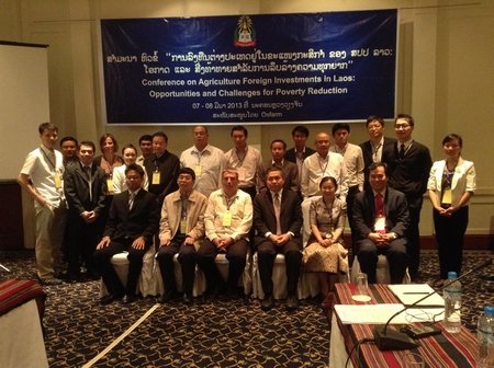 International Conference on Foreign Investments in the Agricultural Sector of the Lao PDR held in Vientiane by Oxfam and the Faculty of Agriculture of the National University of Laos on 7-8 March 2013.